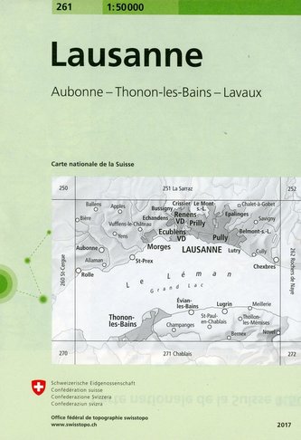 Swisstopo Lausanne 1 : 50 000