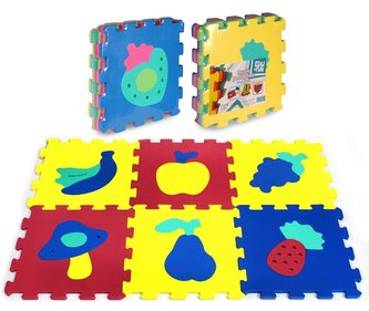 Puzzle piankowe 6 elementów Owoce