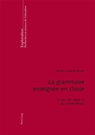 La grammaire enseignée en classe