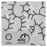 LED vánoční řetěz – ježek, venkovní, 4m, studená bílá, čas.