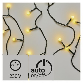 LED vánoční cherry řetěz – kuličky, 48m, teplá bílá, časovač