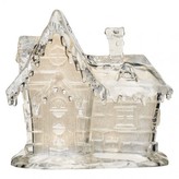 LED vánoční domek akrylový, 15cm, 3× AAA, teplá bílá