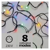 LED vánoční cherry řetěz – kuličky, 20m, multicolor, progr.