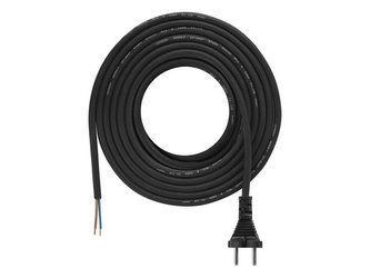 Flexo šňůra gumová 2× 1mm2, 5m, černá