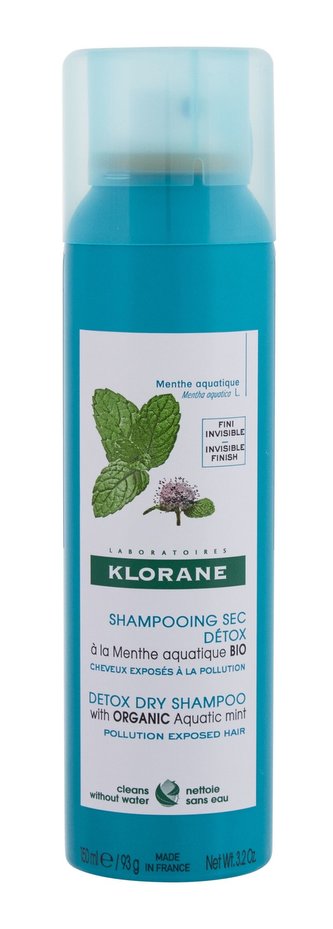 Klorane Aquatic Mint Suchý šampon Detox 150 ml pro ženy