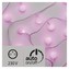 LED světelný cherry řetěz – kuličky 2,5cm, 4m, růžová, čas.