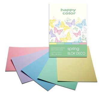 Blok A4/20K Deco Spring 170g HAPPY COLOR