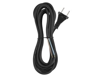 Flexo šňůra gumová 2× 1,5mm2, 5m, černá
