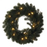 LED vánoční věnec, 40cm, 2× AA, vnitřní, teplá bílá
