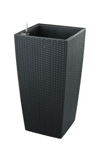 Samozavlažovací květináč G21 Linea ratan big černý 76 cm