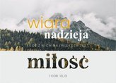 Kartka - Wiara, nadzieja, miłość - góry