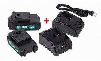 Sada Powerplus POWEB9090 2x baterie 18 V Li-Ion 1.5 Ah  plus  2x nabíječka