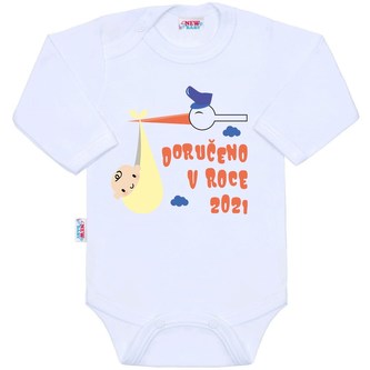 Body s potiskem New Baby Doručeno v roce 2021 - velikost 68 (4-6m)