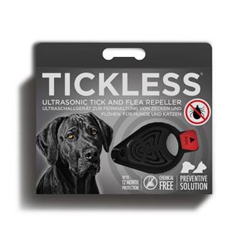 Ultrazvukový repelent TickLess Pet proti klíšťatům, černý