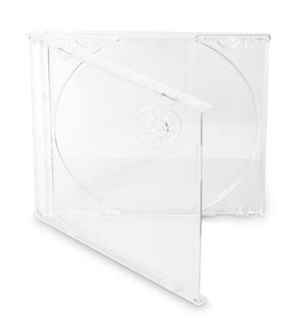 Obal 1 CD 10mm jewel box + tray čirý - karton 200ks