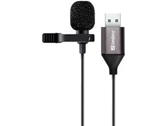 Mikrofon Sandberg Streamer USB Clip Microphone, na klip