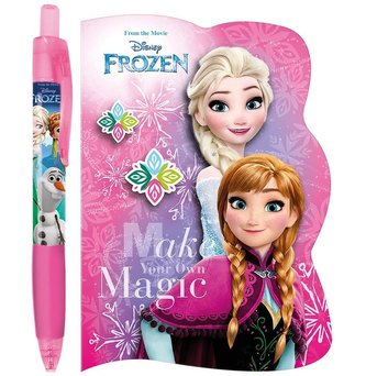 Zestaw dług. autom. + notes kształtowy Kraina Lodu