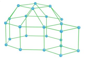 Zwariowany namiot zielono-niebieski świecący
