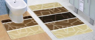 SADA AVANGARD 60x100 + 60x50 cm - hnědé čtverce