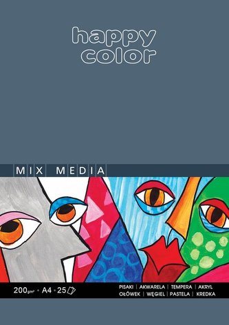 Blok Mix Media ART A4/25K 200g HAPPY COLOR