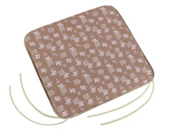 Sedák Adéla hladký - hnědý kvítek - 40x40 cm,hladký