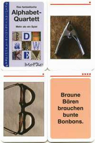 Das fantastische Alphabet-Quartett. Kartenspiel