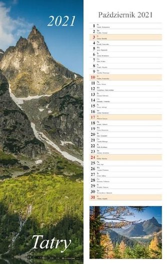 Kalendarz 2021 Tatry 13 pasek RADWAN
