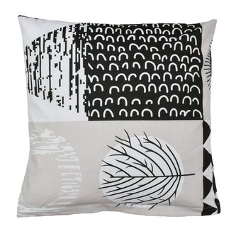 Povláček bavlněný - patchwork šedočerný - 40x40cm