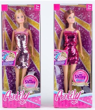 Lalka Anlily 30 cm w sukience mix wzorów