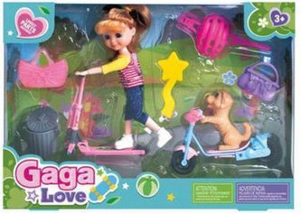 Laleczka 15 cm z pieskiem + akcesoria