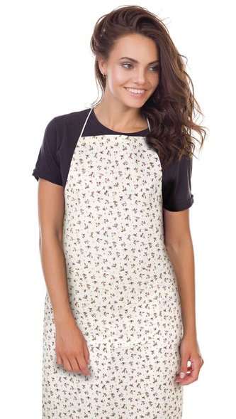 Kuchyňská zástěra ADÉLA - růžička - zástěra 67x84 cm