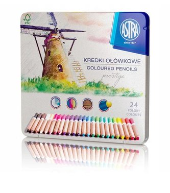 Kredki ołówkowe prestige 24 kolorów ASTRA