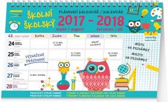 Školní plánovací s háčkem - nástěnný kalendář 2018