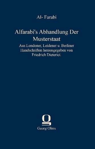 Alfarabi's Abhandlung Der Musterstaat