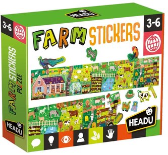 Puzzle Farma z naklejkami HEADU