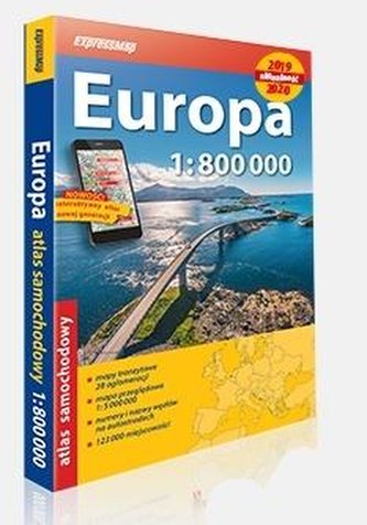 Atlas samochodowy 1:800 000 Europa 2019/2020