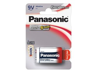 Baterie 6F22 (9V) alkalická PANASONIC Everyday Power 6LR61 1BP