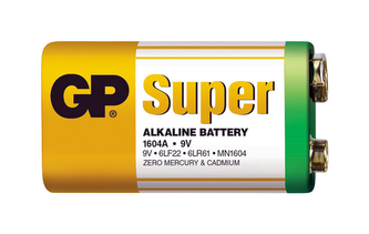 Baterie 6F22 (9V) alkalická GP Super Alkaline 9V