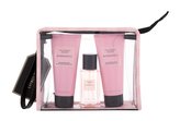Victoria´s Secret Bombshell vyživující tělový spray 75 ml + tělové mléko 100 ml + sprchový gel 100 ml + kosmetická taštička