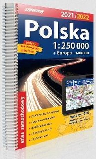 Atlas samochodowy Polska 1:250 000 w.2021/2022