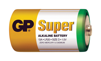 Baterie D (R20) alkalická GP Super Alkaline.