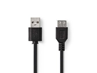 Kabel NEDIS 1x USB 2.0 A konektor - 1x USB 2.0 A zdířka 1m