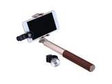Selfie tyč GAMACZ s příslušenstvím kožená hnědá