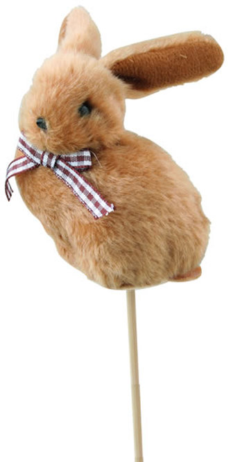 Zajíček plyšový 10cm + špejle