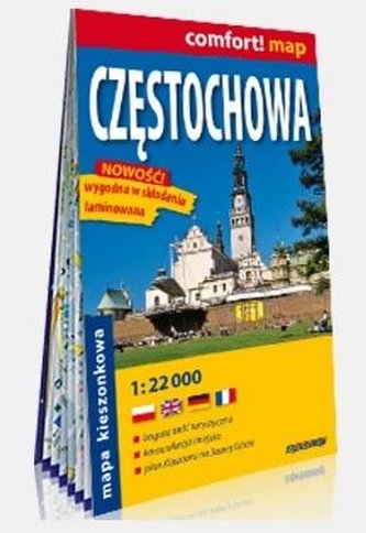 Comfort! map Częstochowa 1:22 000 mapa kieszonkowa