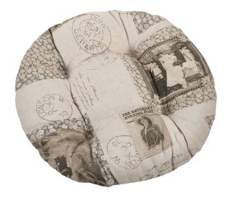 Sedák IVO kulatý prošívaný - obrazy - průměr 40 cm