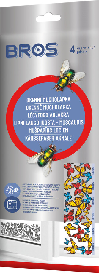 Mucholapka okenní pásová BROS 4 ks