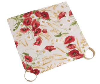 Sedák hladký Ulla - vlčí mák - 40x40 cm,hladký