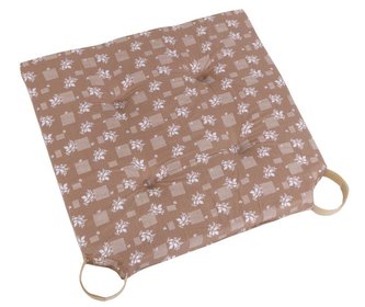 Sedák hladký Ulla - hnědý kvítek - 40x40 cm,hladký