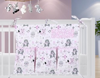 Kapsář na dětskou postýlku - zvířátka - 65x55 cm